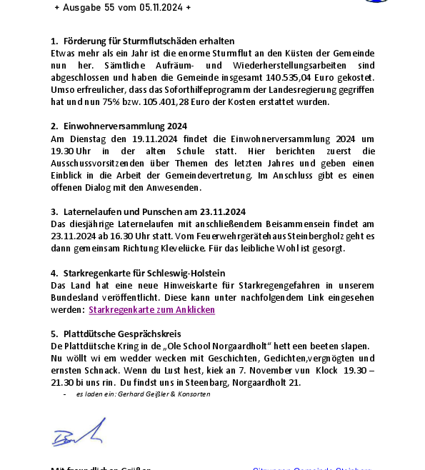 Einwohnerversammlung, Laterne-Laufen