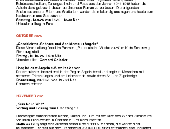 Veranstaltungen 2025-2026