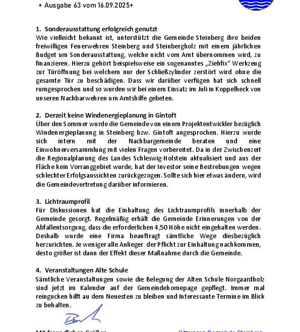 Bürgermeisterbrief
